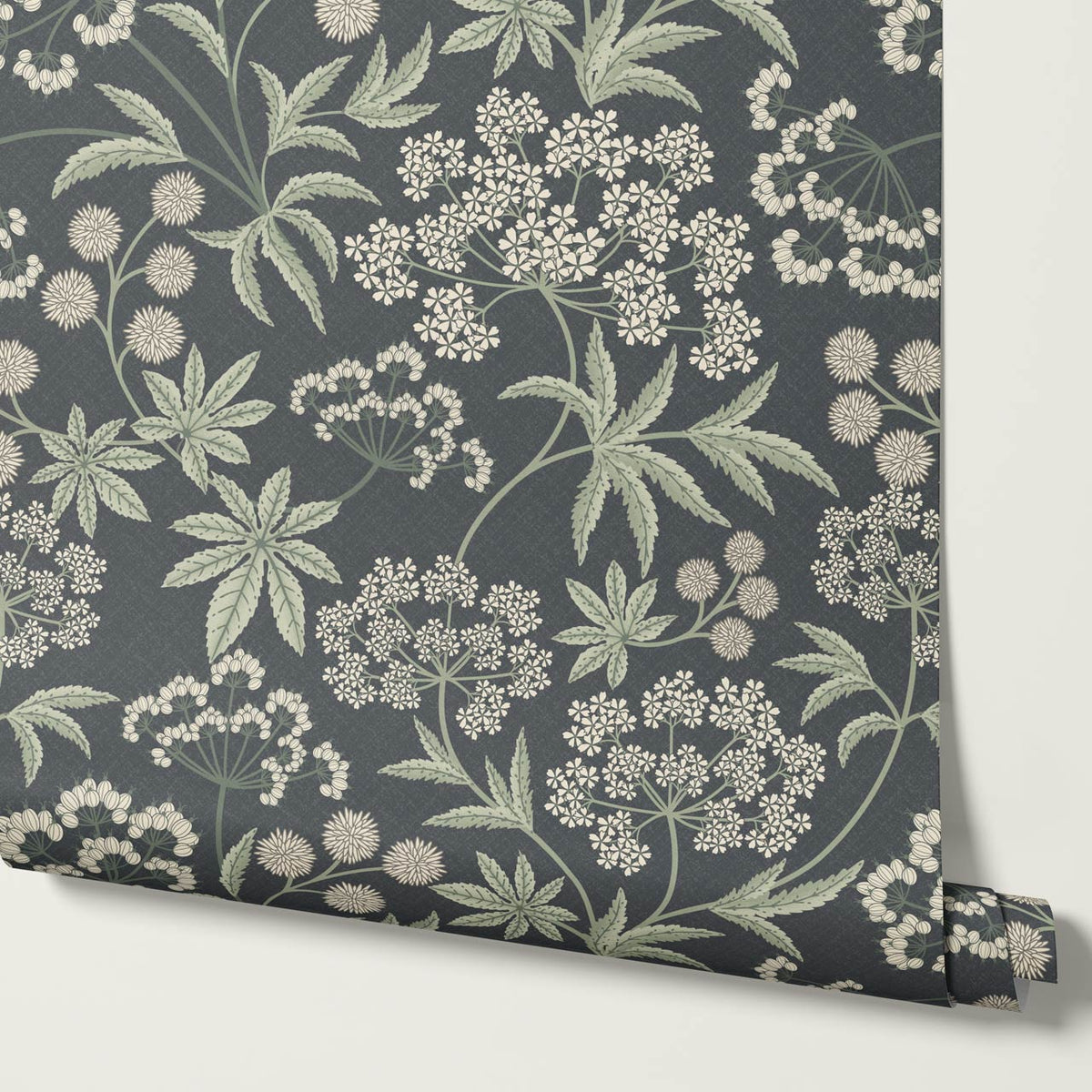 Vivi Wildflowers Slate Ivory Wallpaper