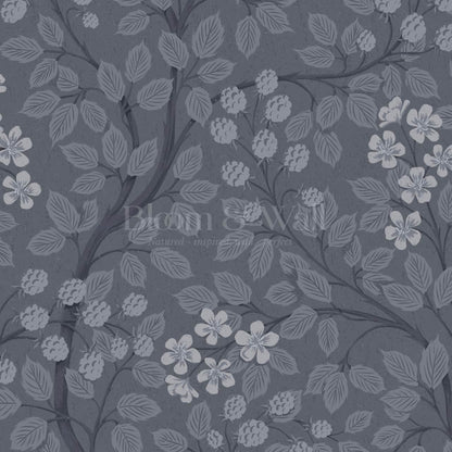 Vivian Blackberry Slate Wallpaper