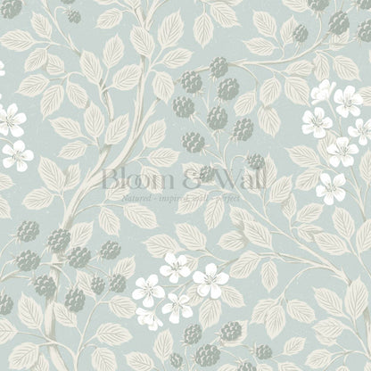 Vivian Blackberry Sea Glass Wallpaper