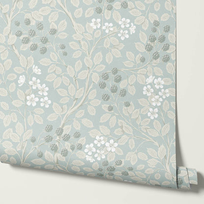 Vivian Blackberry Sea Glass Wallpaper