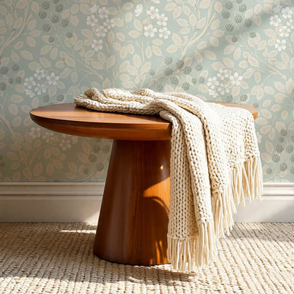 Vivian Blackberry Sea Glass Wallpaper