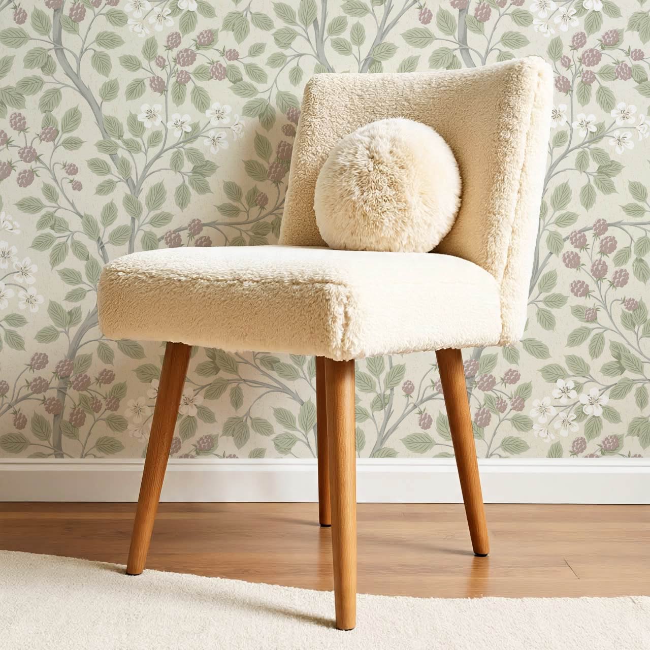 Vivian Blackberry Sage Mauve Wallpaper