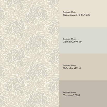 Morgan Acanthus Beige Wallpaper
