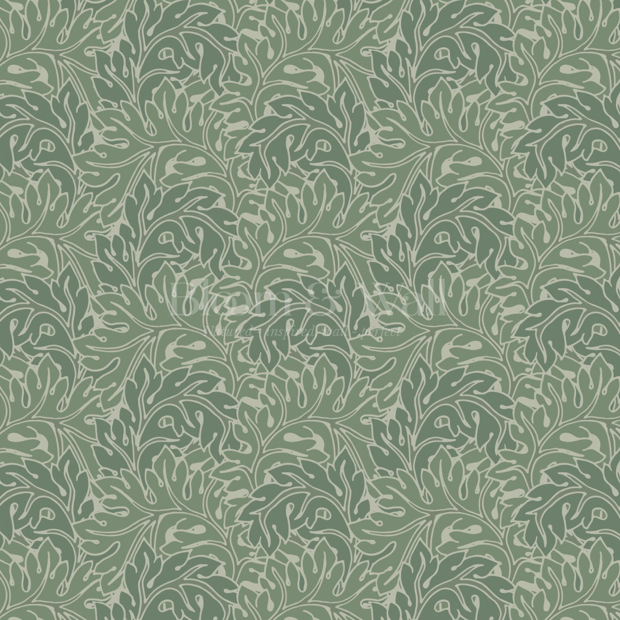 Morgan Acanthus Forest Green Wallpaper