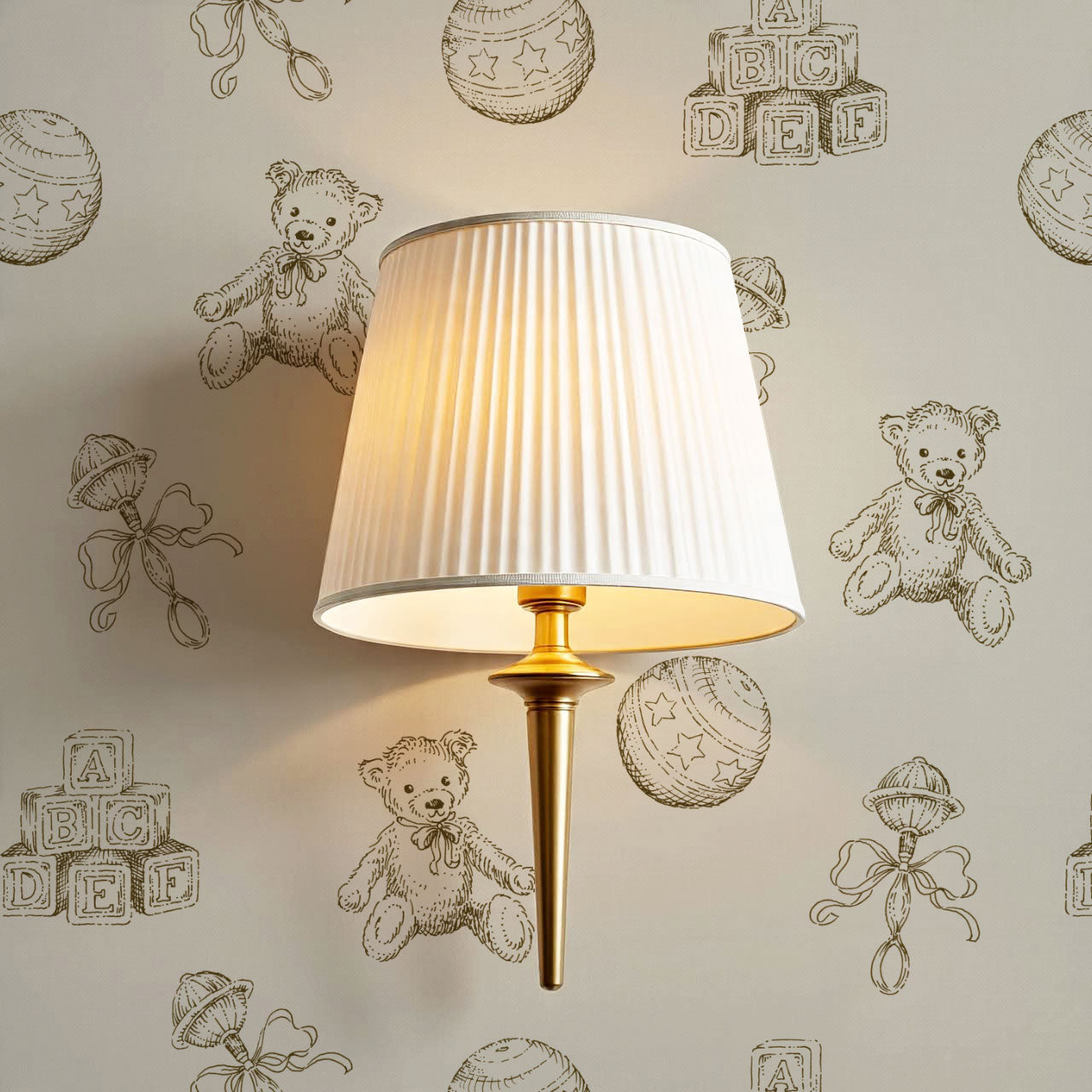 Willow Vintage Toys Antique Brown Wallpaper
