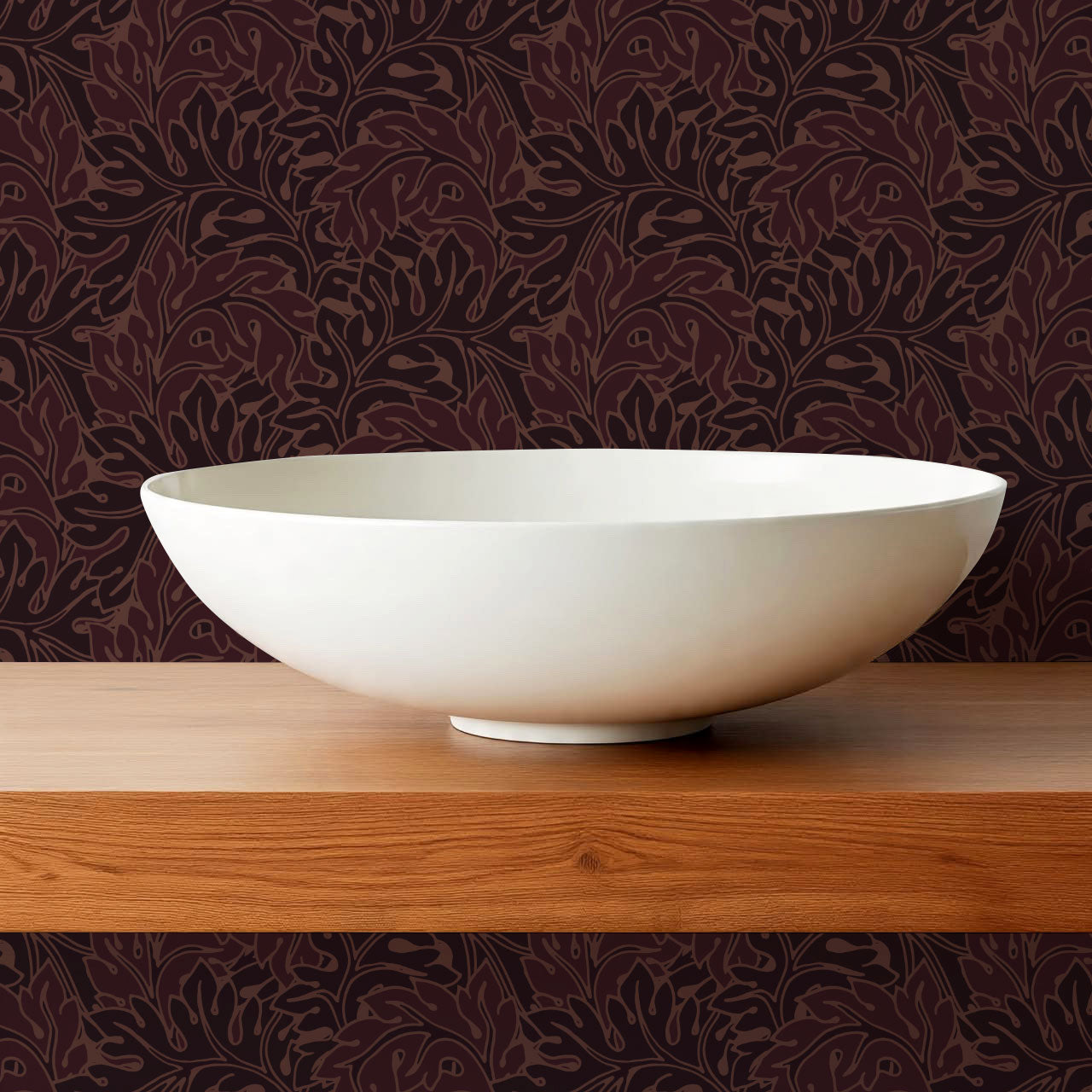 Morgan Acanthus Burgundy Wallpaper