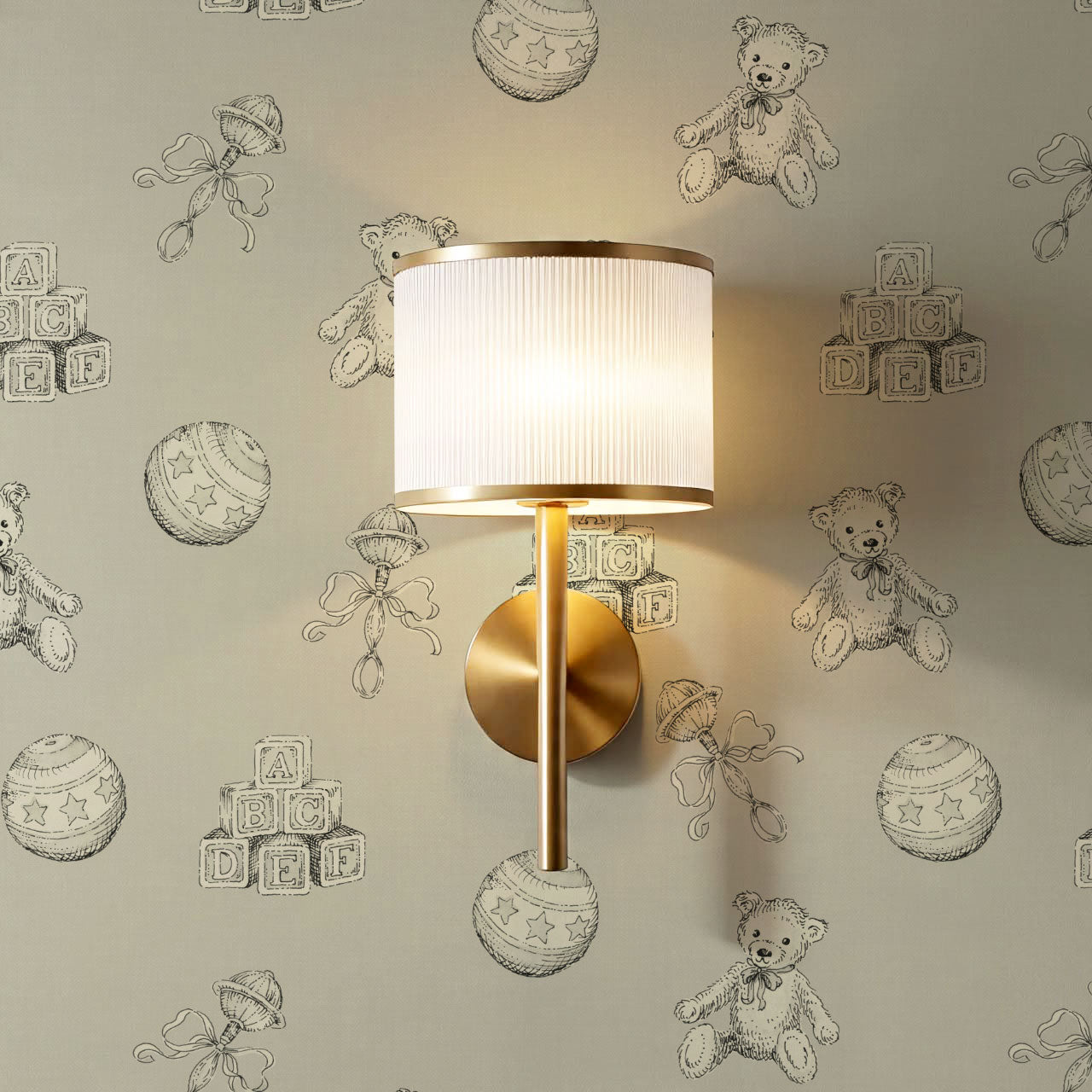 Willow Vintage Toys Antique Olive Wallpaper