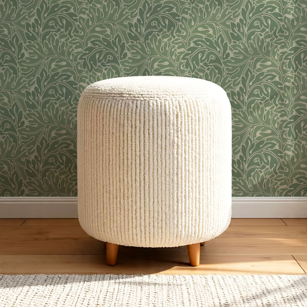 Morgan Acanthus Forest Green Wallpaper