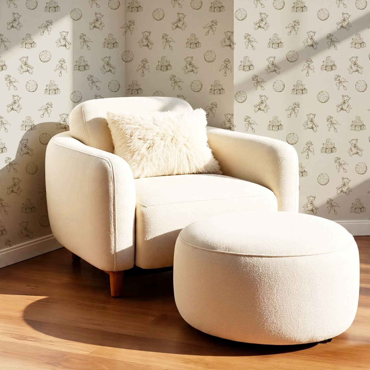 Willow Vintage Toys Antique Brown Wallpaper