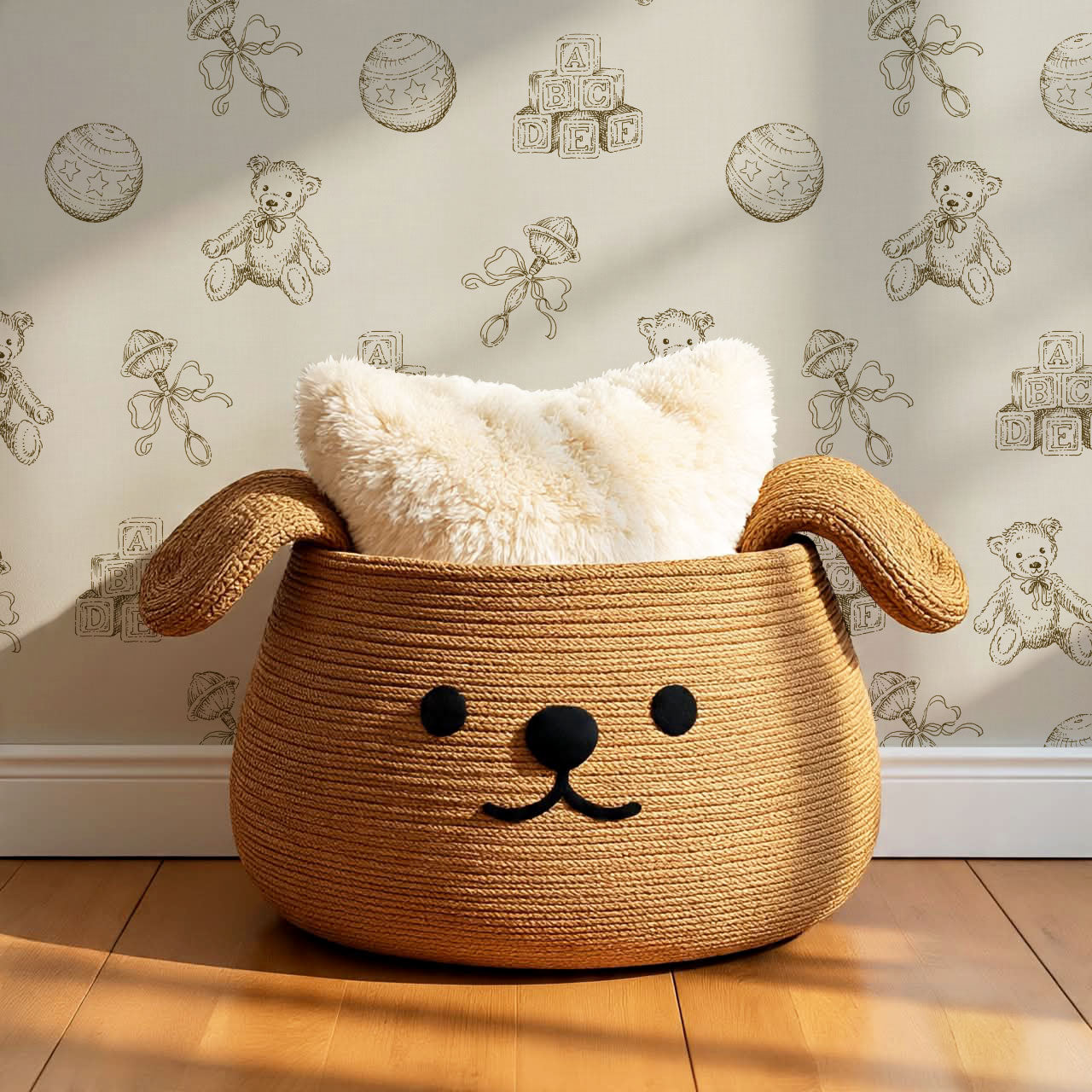 Willow Vintage Toys Antique Brown Wallpaper