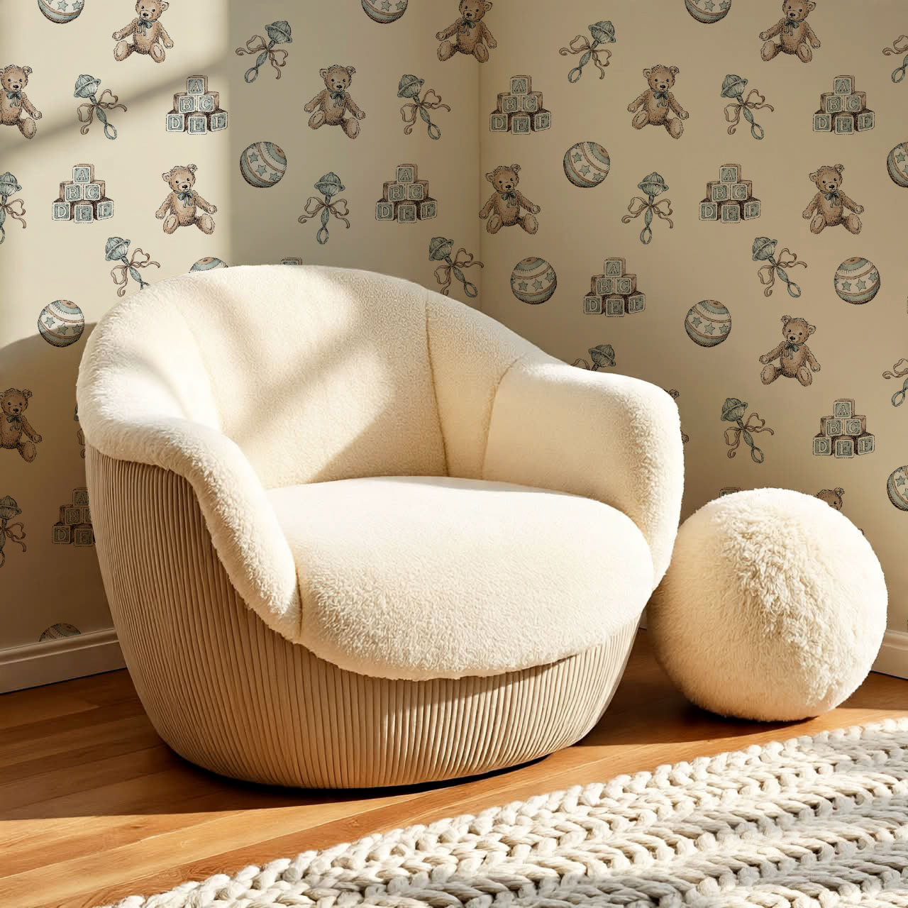 Willow Vintage Toys Antique Teal Brown Wallpaper