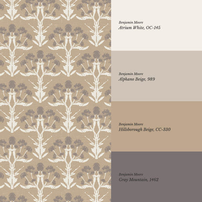 Wynter Blooms Warm Sand Wallpaper