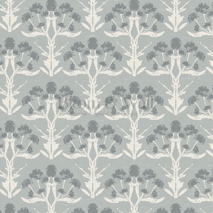 Wynter Blooms Dove Gray Wallpaper