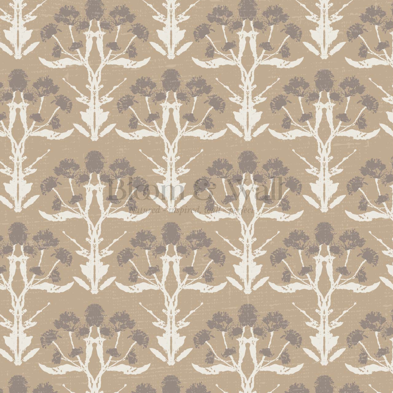 Wynter Blooms Warm Sand Wallpaper