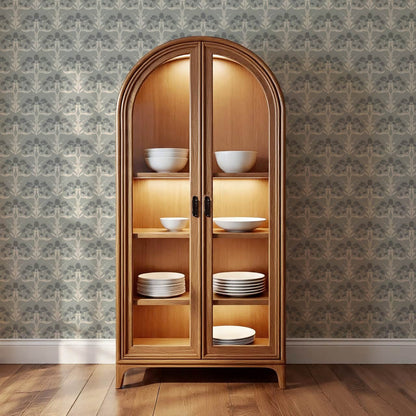 Wynter Blooms Dove Gray Wallpaper