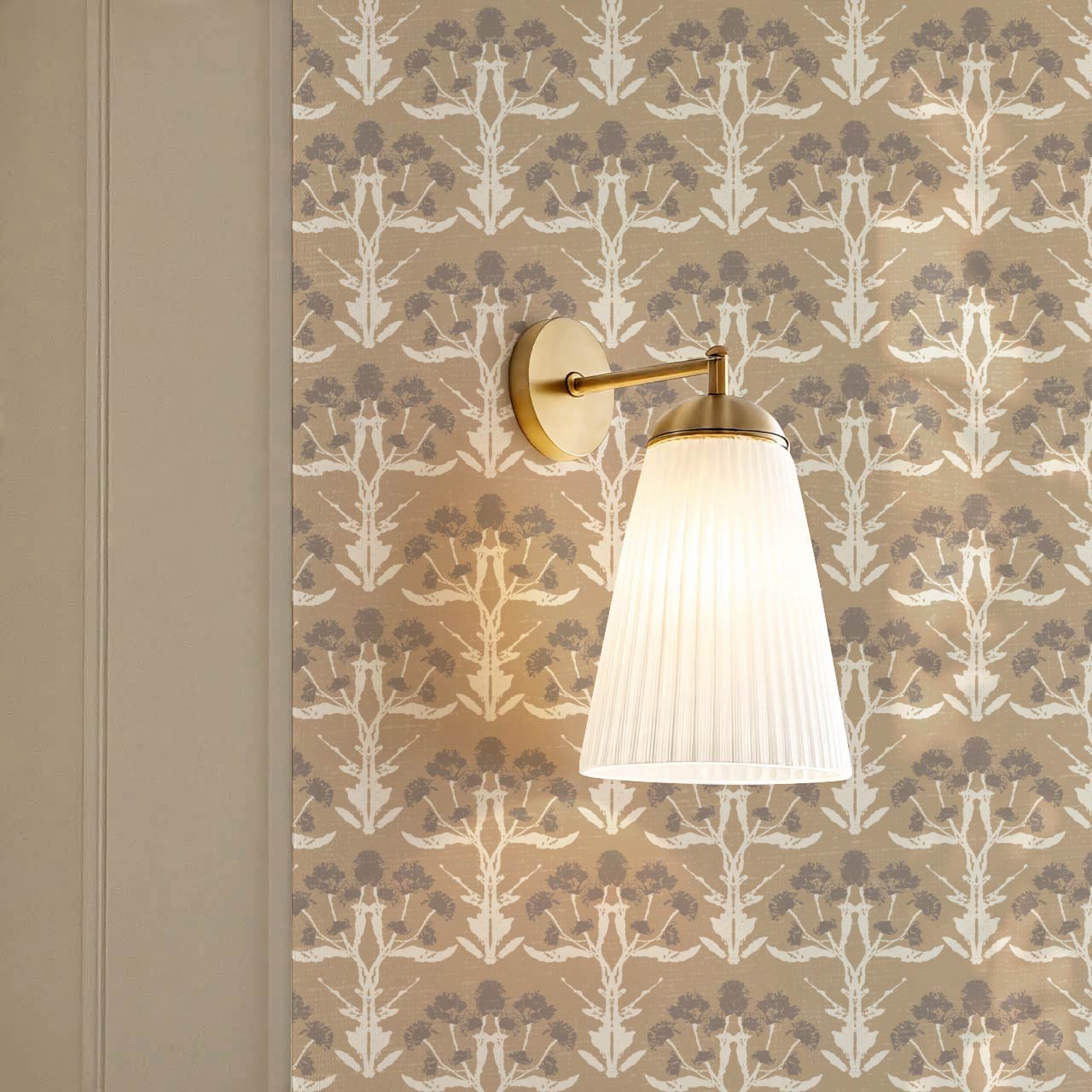 Wynter Blooms Warm Sand Wallpaper