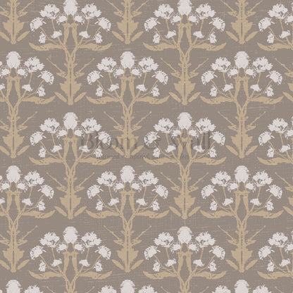 Wynter Blooms Clay Sand Wallpaper