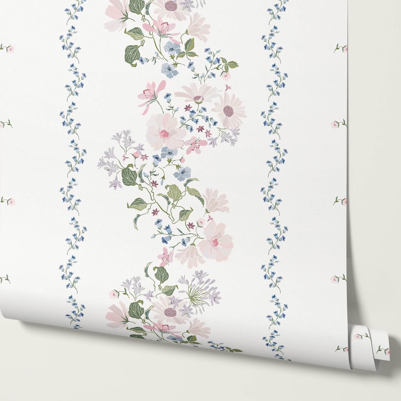 Yolanda Pastel Vines Off White Wallpaper