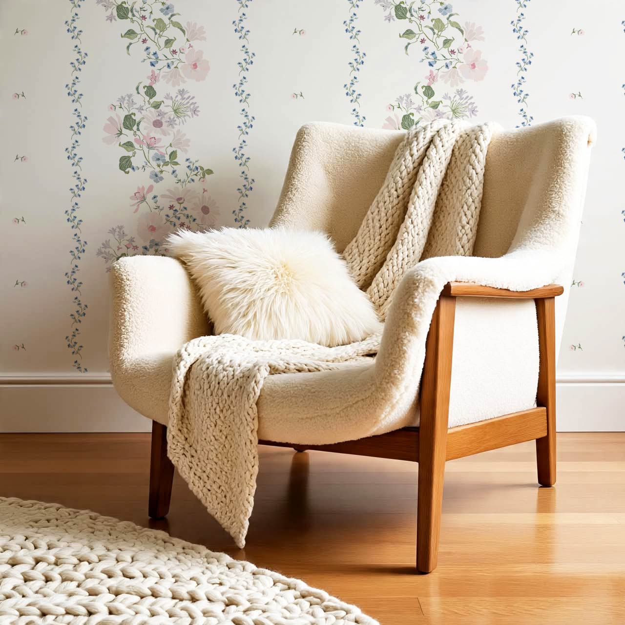 Yolanda Pastel Vines Off White Wallpaper