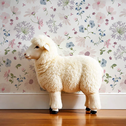 Yolanda Pastel Meadow Off White Wallpaper
