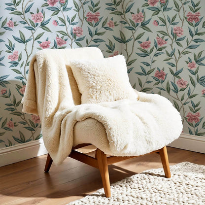 Yvette Peony Whisper Chinoiserie Sky Green Wallpaper