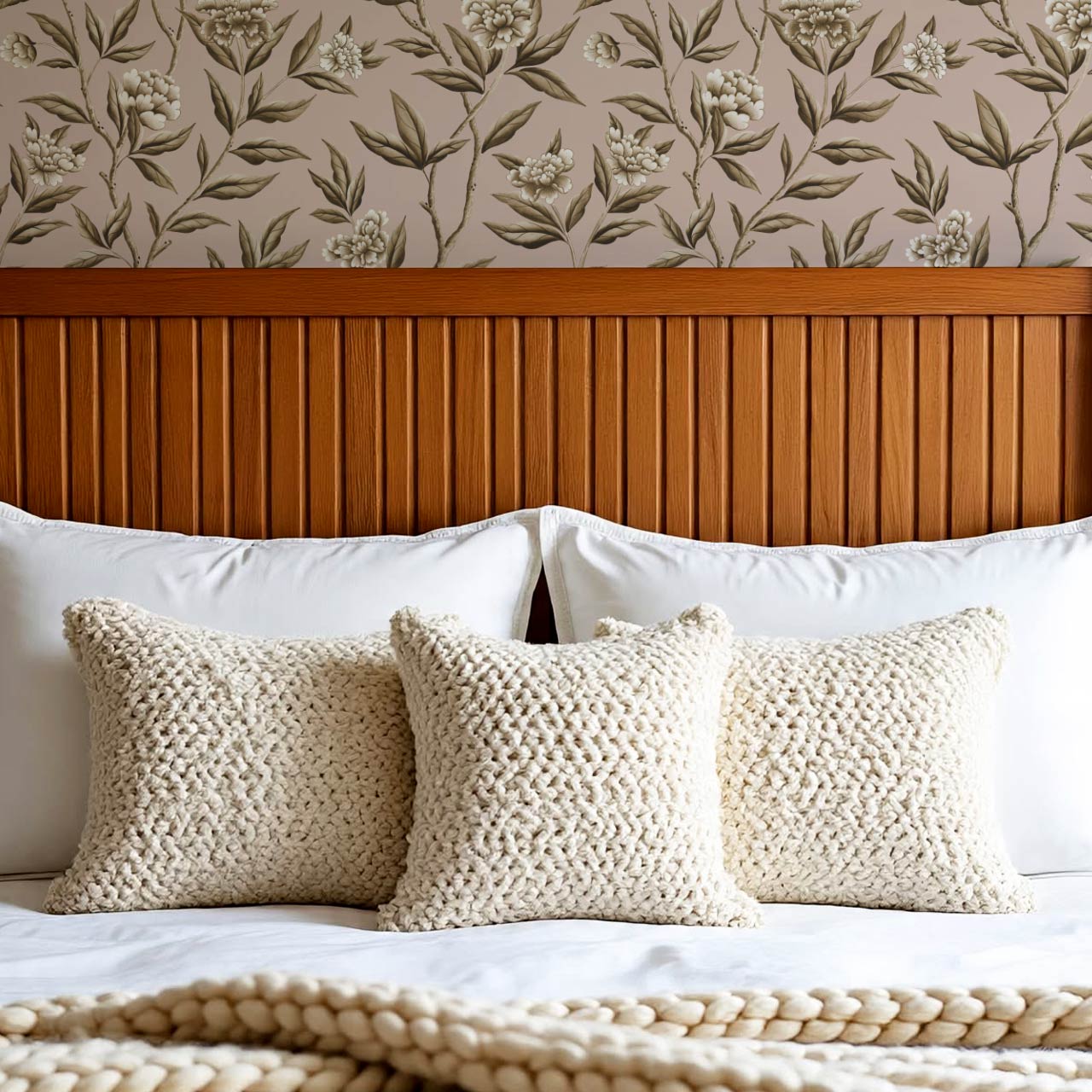 Yvette Peony Whisper Chinoiserie Clay Earth Wallpaper