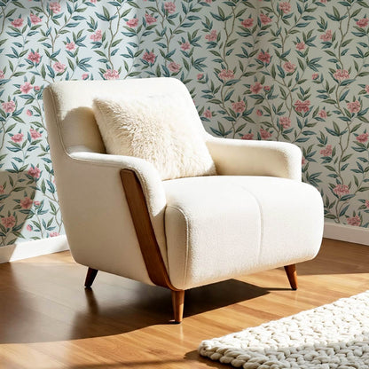 Yvette Peony Whisper Chinoiserie Sky Green Wallpaper