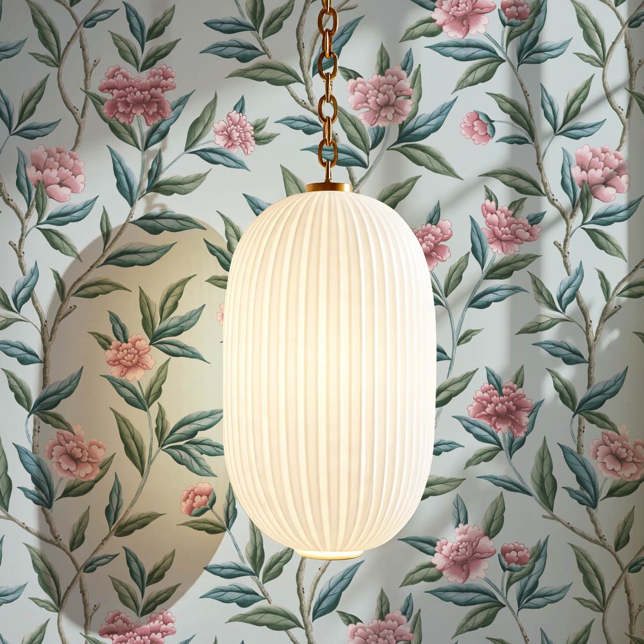 Yvette Peony Whisper Chinoiserie Sky Green Wallpaper