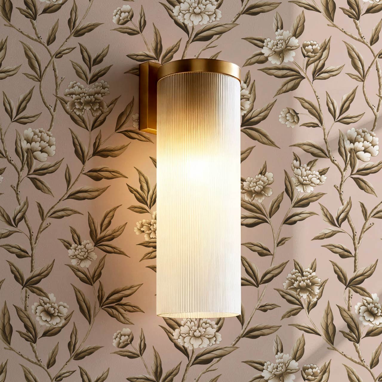 Yvette Peony Whisper Chinoiserie Clay Earth Wallpaper