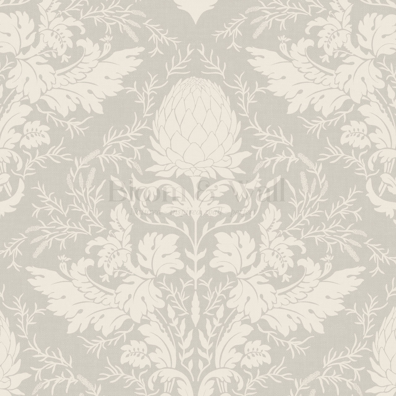 Zanda Artichoke Damask Neutral Wallpaper