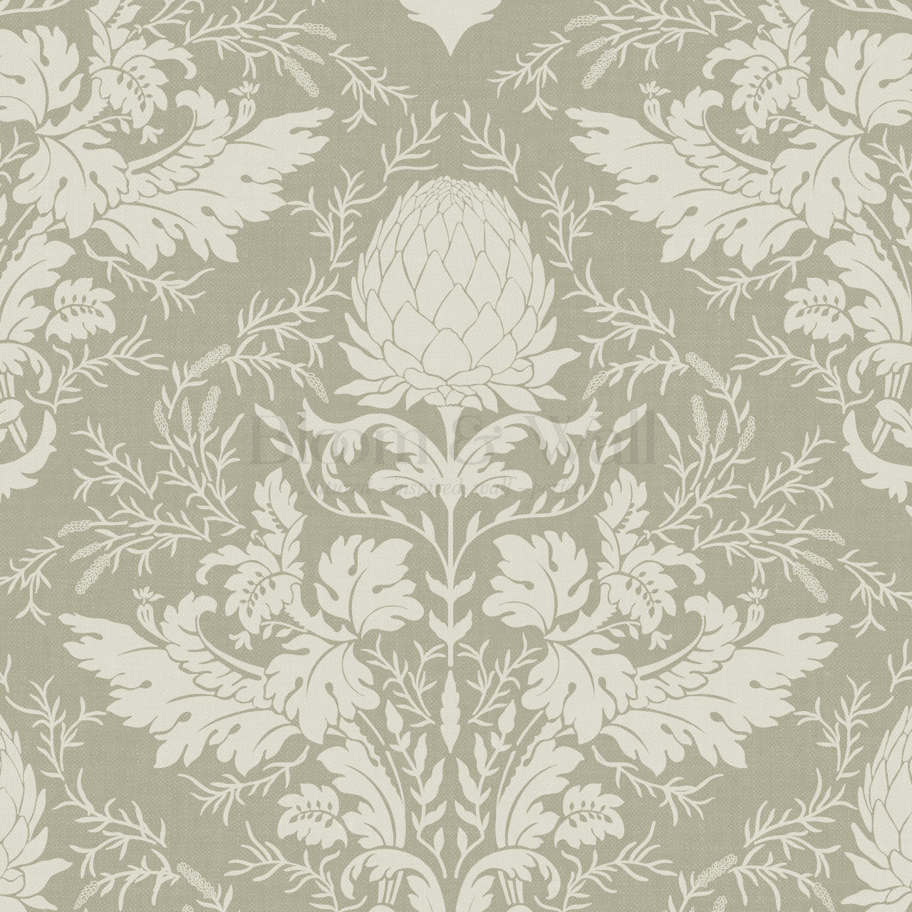 Zanda Artichoke Large Damask Sage Wallpaper