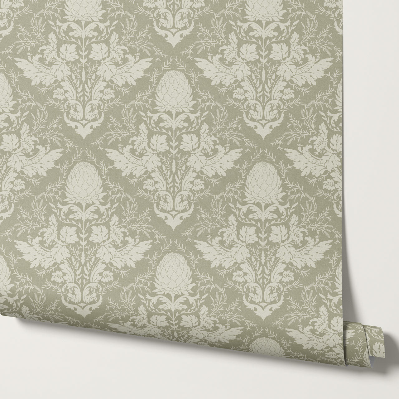 Zanda Artichoke Large Damask Sage Wallpaper