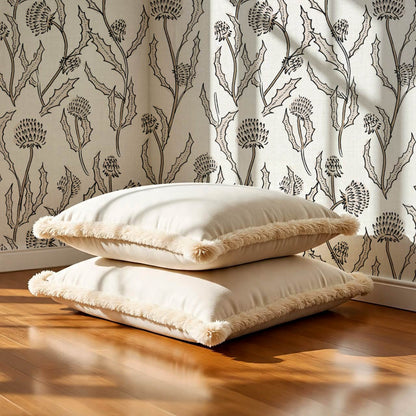 Zara Thistle Blooms Parchment Wallpaper