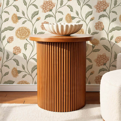 Zayda Bloomery Bone Sage Ochre Wallpaper