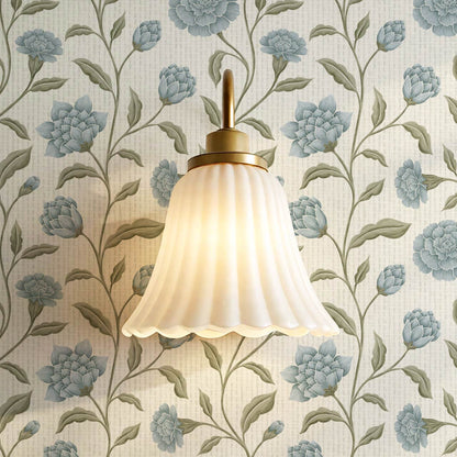Zayda Bloomery Bone Sky Sage Wallpaper