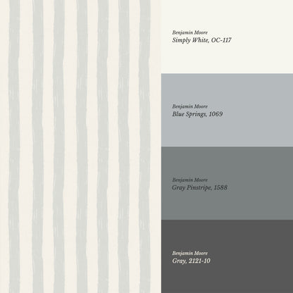 Zelda Brush Stroke Stripes Dove Cream Wallpaper
