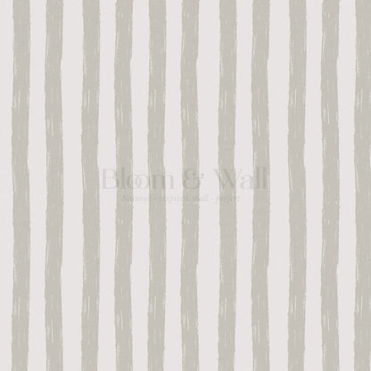 Zelda Brush Stroke Stripes Taupe Wallpaper