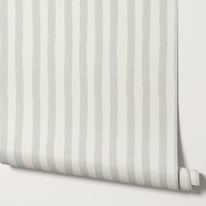 Zelda Brush Stroke Stripes Dove Cream Wallpaper