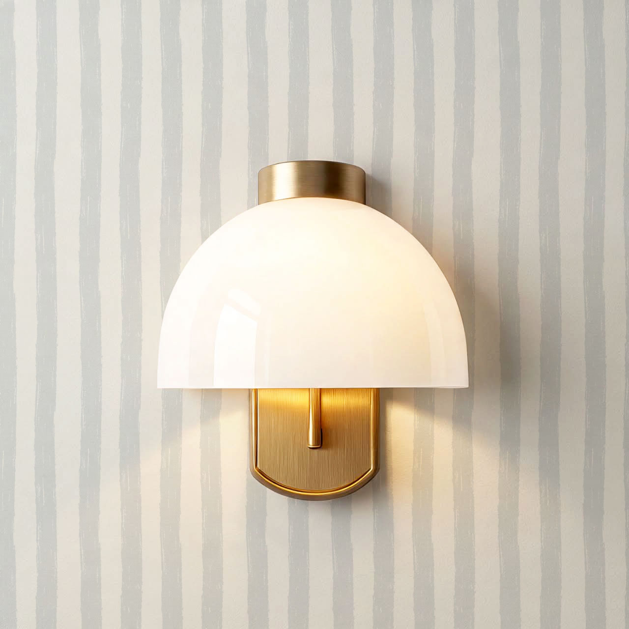 Zelda Brush Stroke Stripes Dove Cream Wallpaper