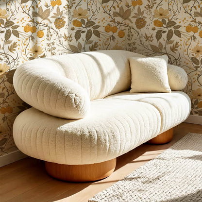 Zenaida Cosmea and Cloudberry Honey Cream Taupe Wallpaper