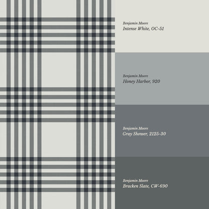 Zoe Tartan Plaid Check Slate Grey Wallpaper