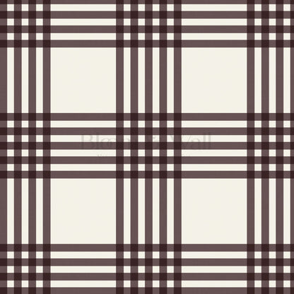 Zoe Tartan Plaid Check Maroon Cream Wallpaper