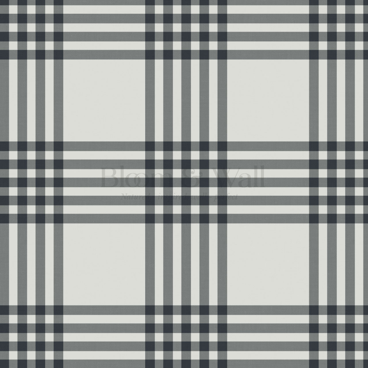 Zoe Tartan Plaid Check Slate Grey Wallpaper