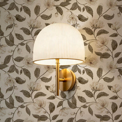 Zoona Garden Ramble Neutral Bone Brown Wallpaper