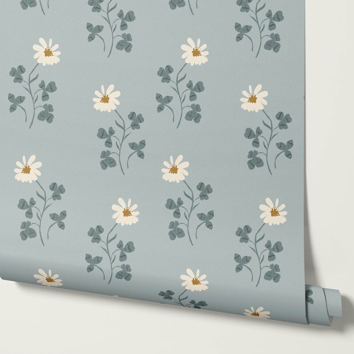 Zulma Daisy Dee Pale Breeze Cream Wallpaper