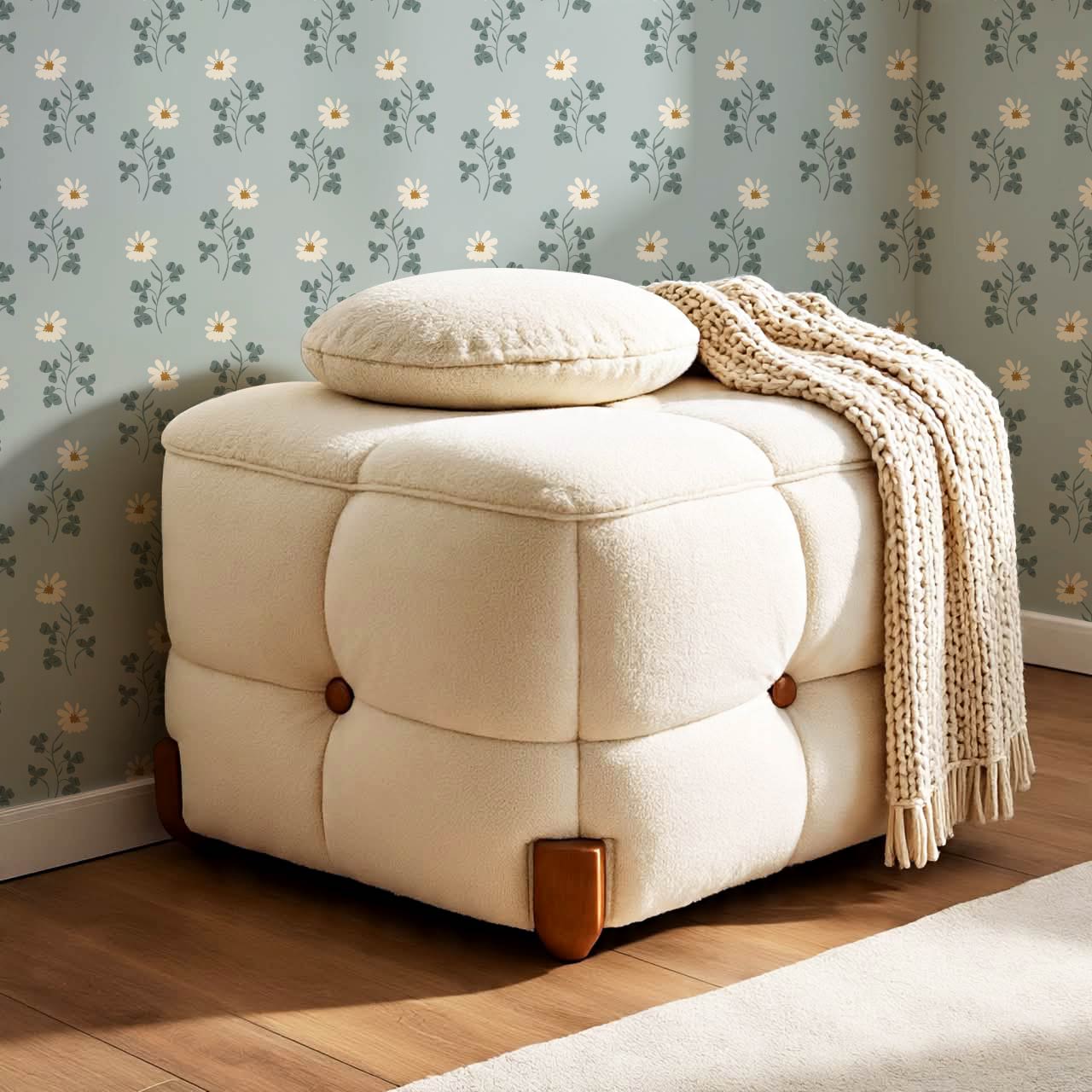 Zulma Daisy Dee Pale Breeze Cream Wallpaper
