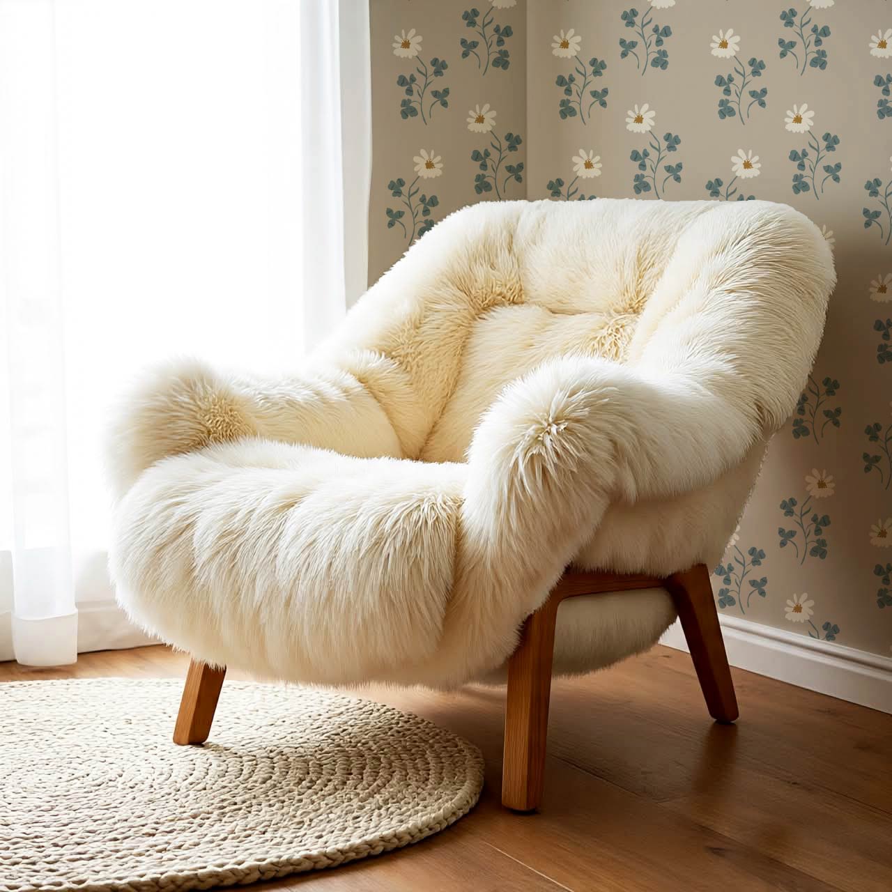 Zulma Daisy Dee Taupe Cream Wallpaper