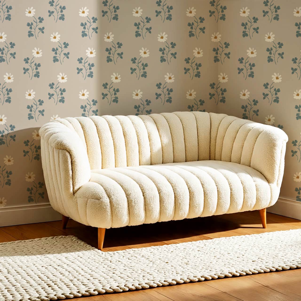 Zulma Daisy Dee Taupe Cream Wallpaper